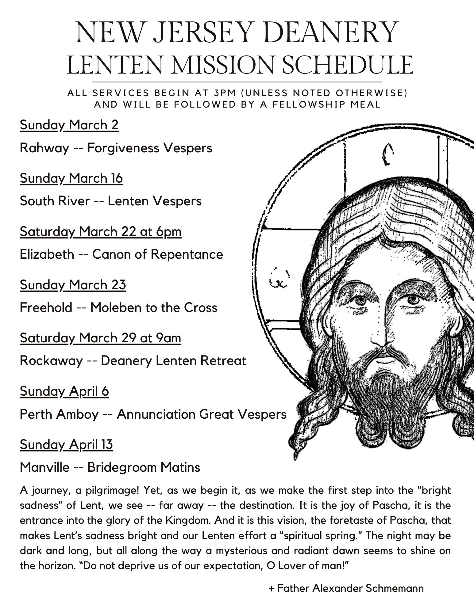 Church Bulletin Saint John the Baptist Orthodox Christian Church