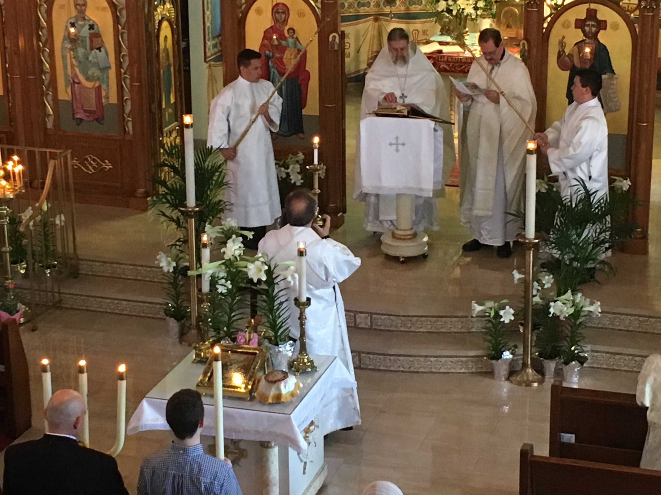 Priest blessing the congregation